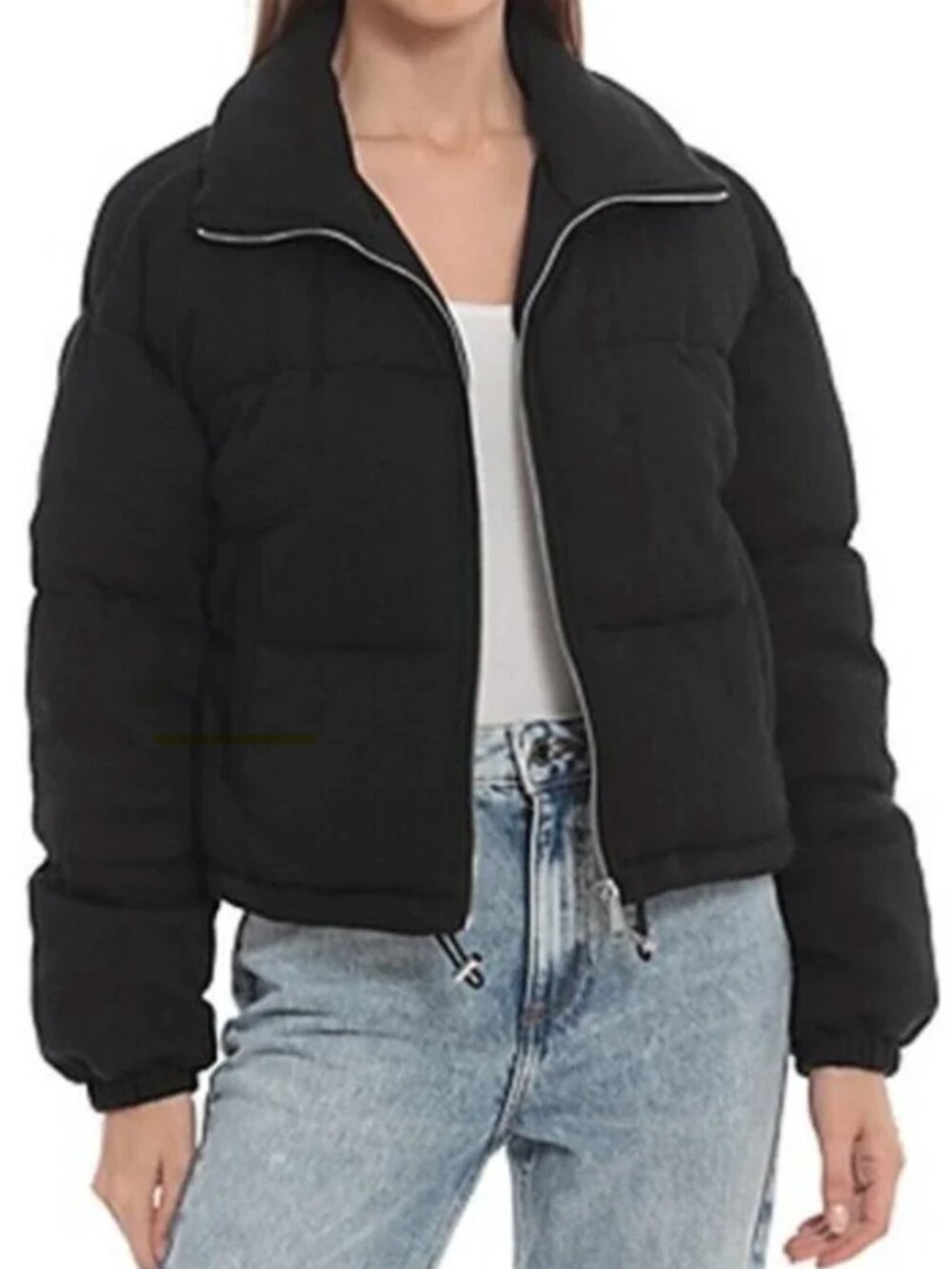 BAGATELLE.NYC Cropped Quilted Puffer Jacket Sz: L